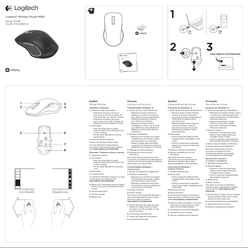Página 1 del manual Manual de usuario Logitech M560