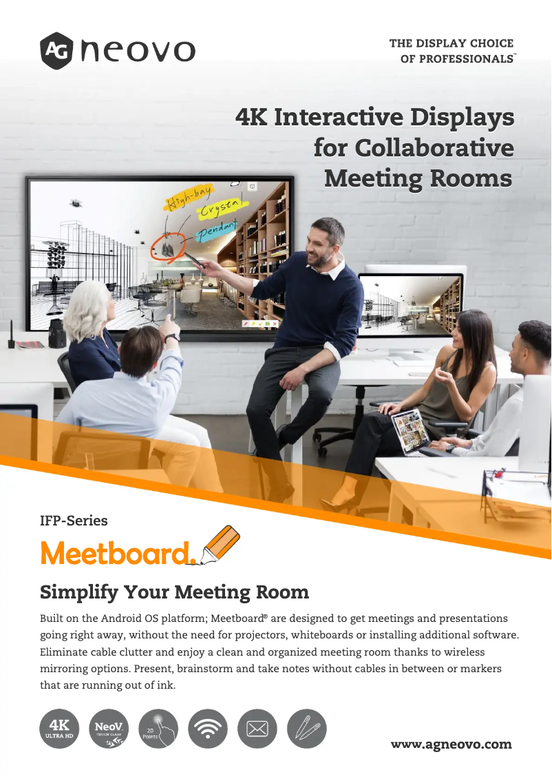 Page 1 de la notice Fiche technique AG Neovo IFP-8602