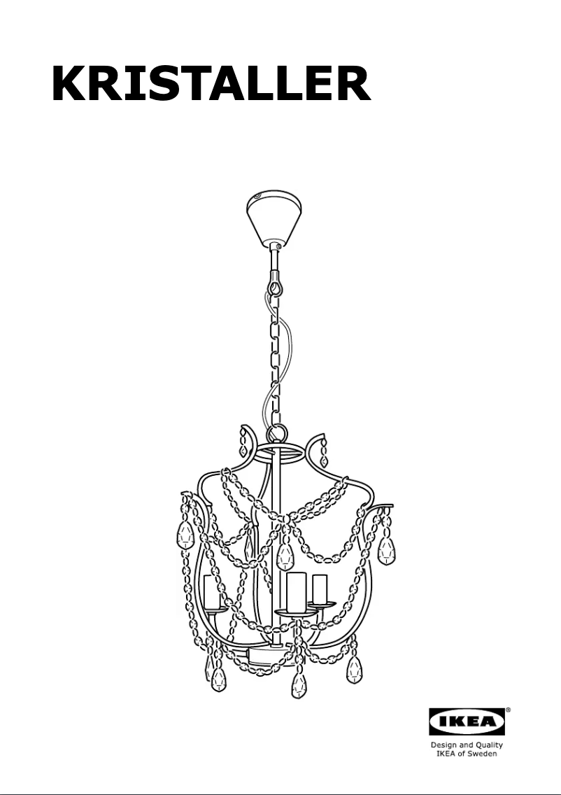 Page 1 de la notice Mode d'emploi Ikea KRISTALLER