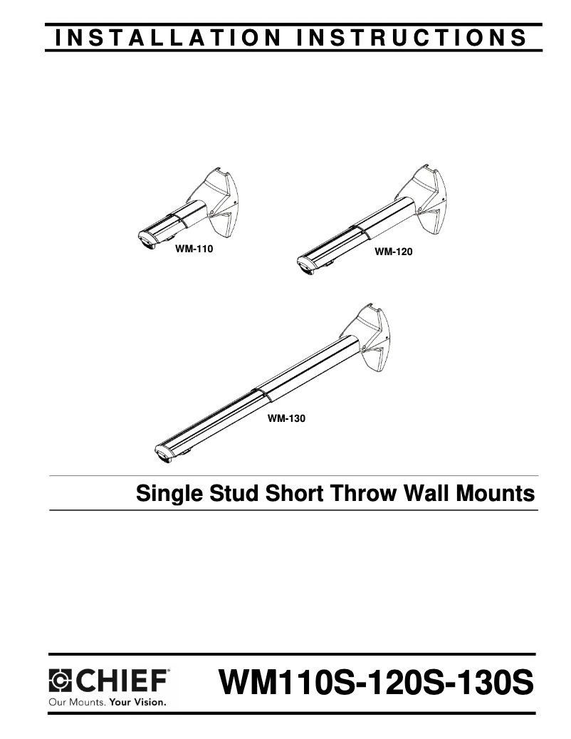 Page n°1 - Manuel utilisateur Chief WM110S