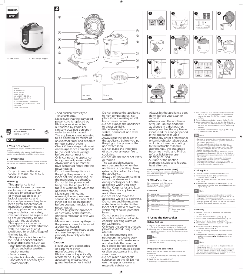Page 1 de la notice Manuel utilisateur Philips Daily Collection HD3118