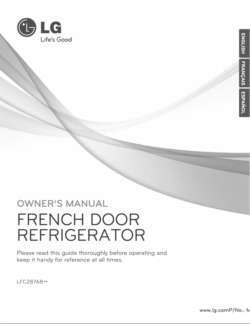 Page 1 de la notice Manuel utilisateur LG LFC28768S