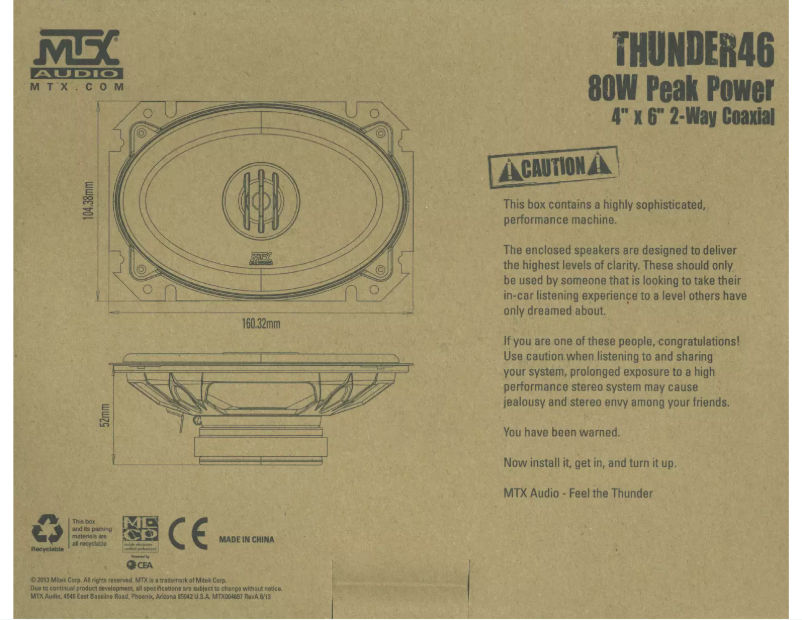 Image de la première page du manuel de l'appareil Thunder 46