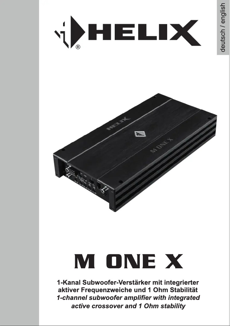 Image de la première page du manuel de l'appareil M ONE X