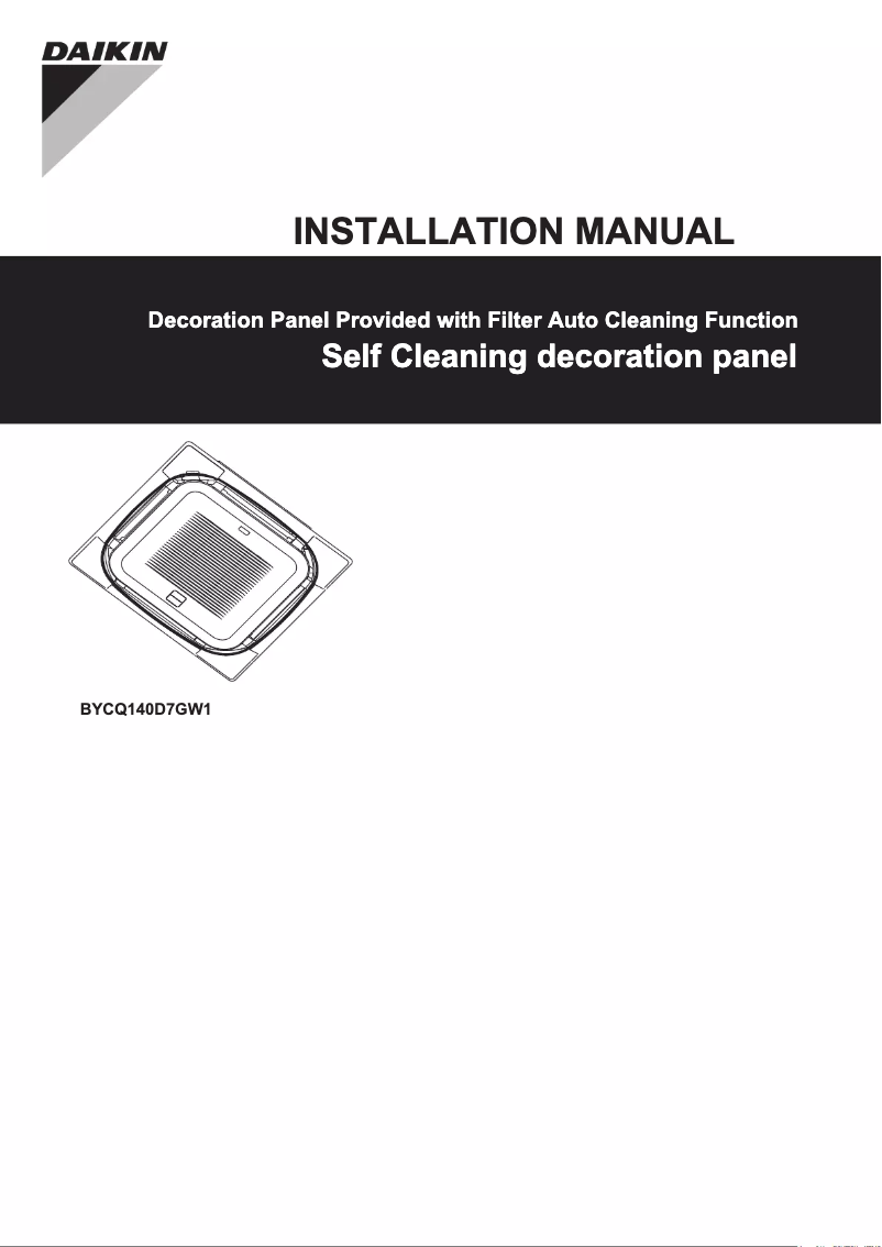 Page 1 de la notice Guide d'installation Daikin BYCQ140D7GW1