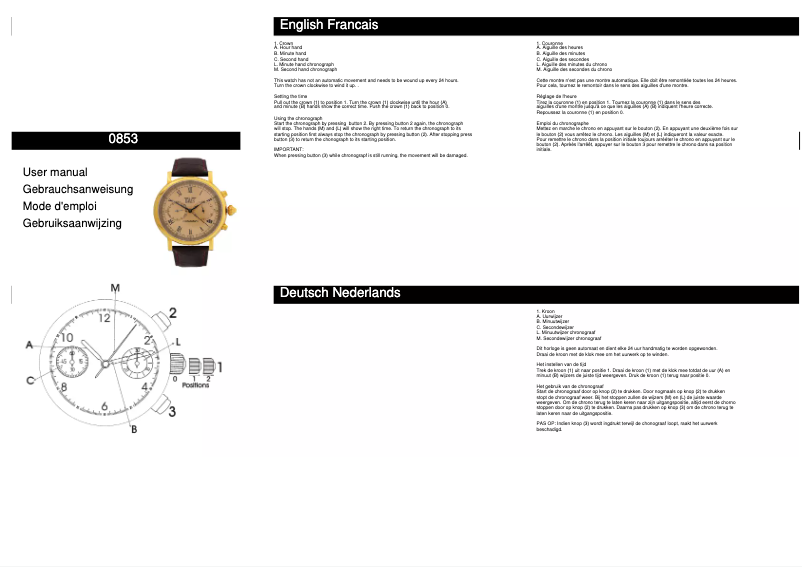Image de la première page du manuel de l'appareil 0853