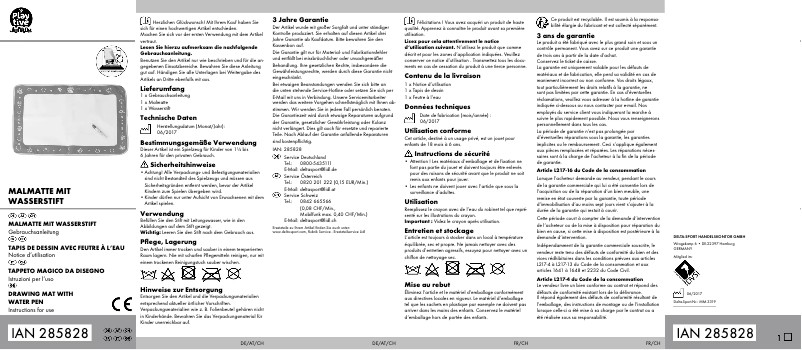 Page 1 de la notice Manuel utilisateur Playtive IAN 285828