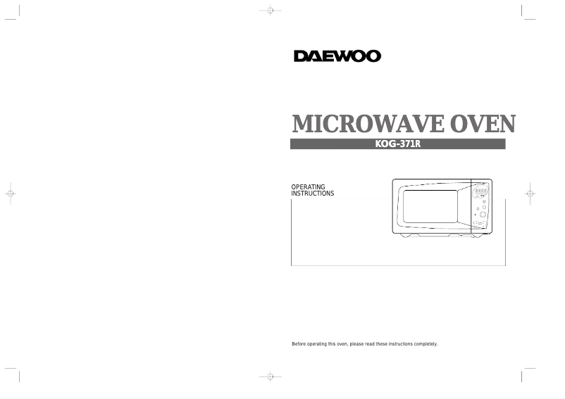 Page 1 de la notice Manuel utilisateur Daewoo KOG-371R