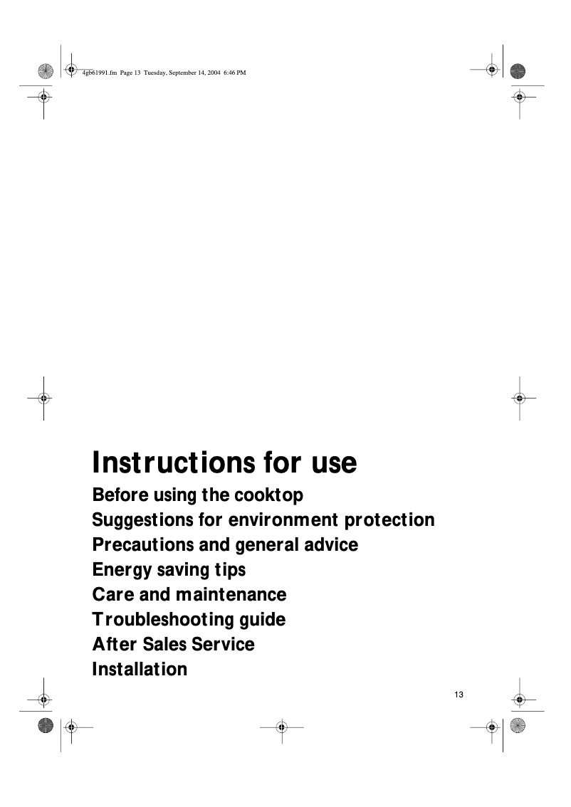 Page 1 de la notice Manuel utilisateur Bauknecht TGZ 6400/IN BK