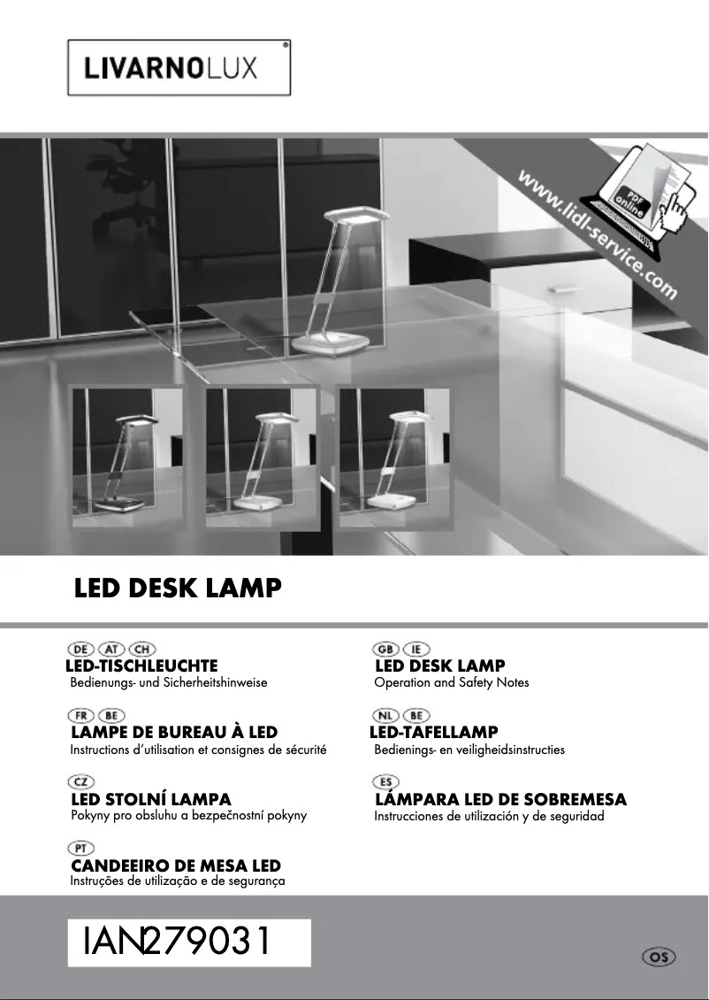 Page 1 de la notice Manuel utilisateur Livarno Lux IAN 279031