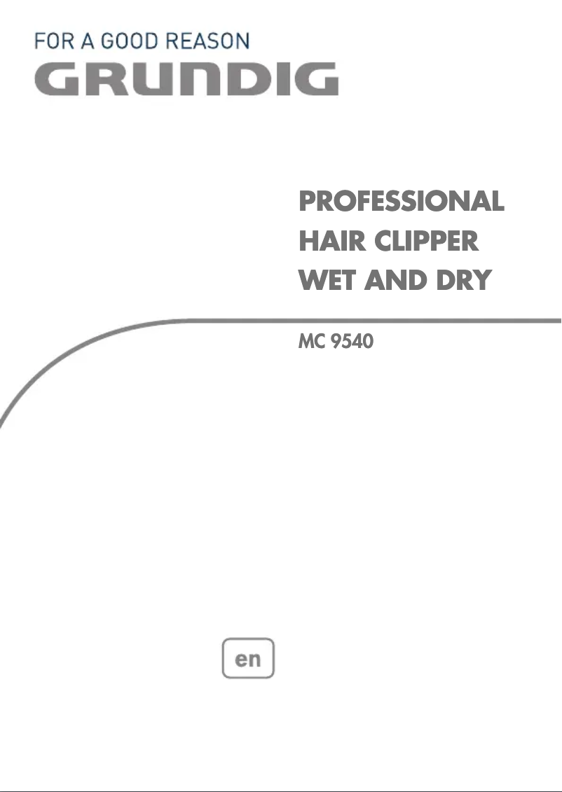 Image de la première page du manuel de l'appareil MC 9540