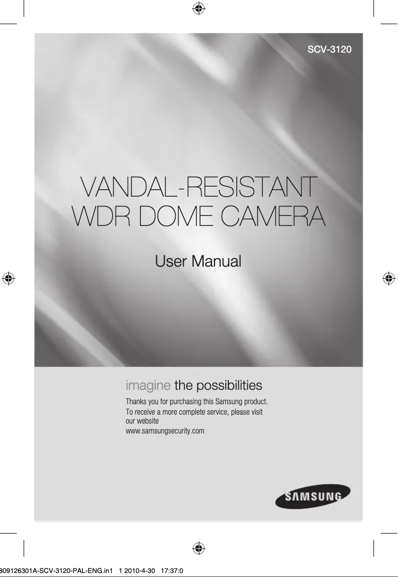 Page 1 de la notice Manuel utilisateur Samsung SCV-3120