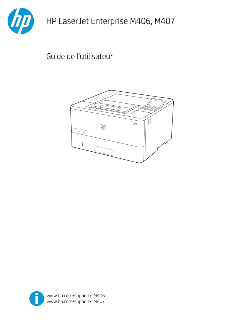 Image de la première page du manuel de l'appareil LaserJet Enterprise M406dn