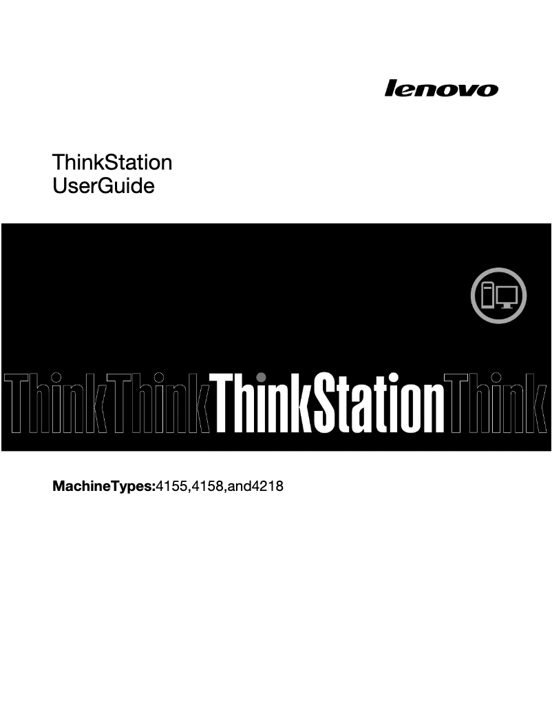 Page 1 de la notice Manuel utilisateur Lenovo ThinkStation 4158HD6