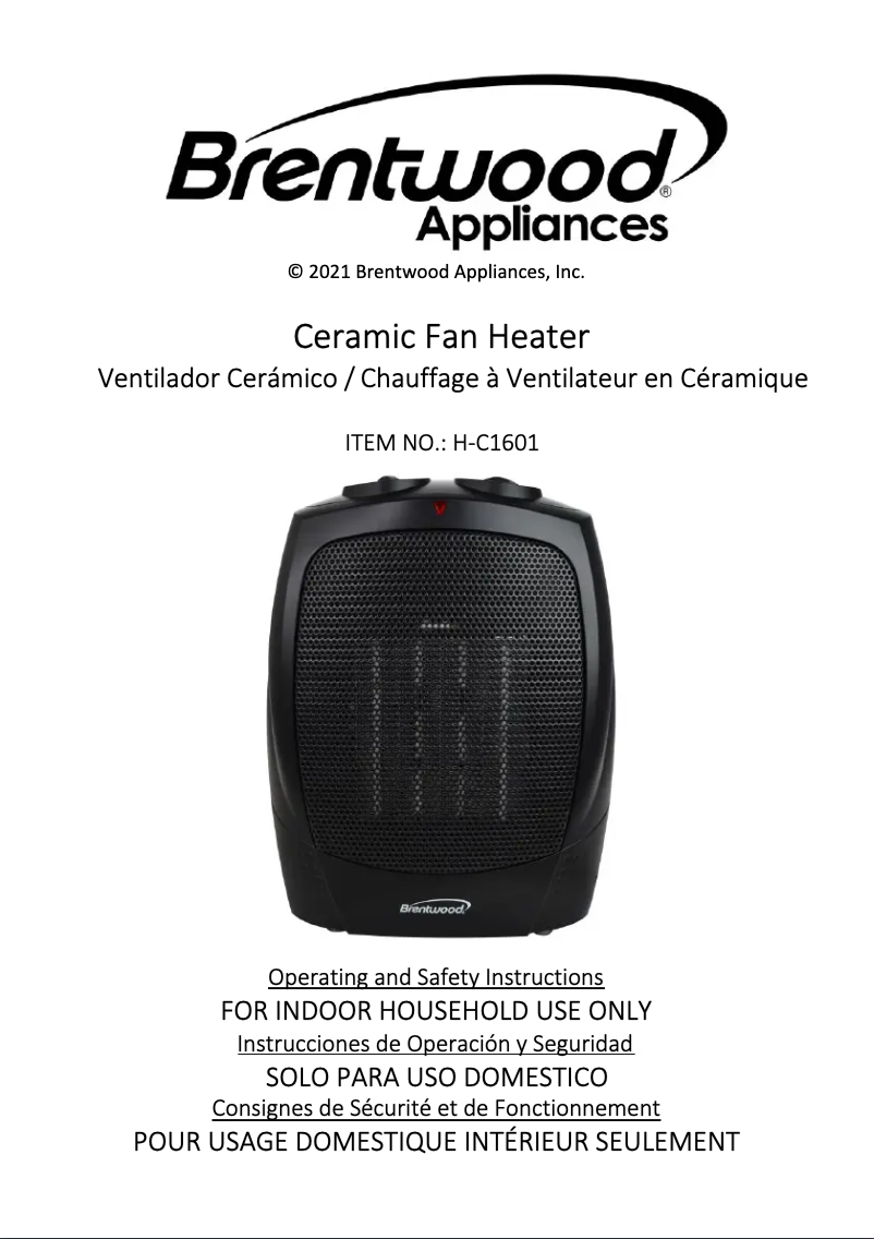 Page 1 de la notice Manuel utilisateur Brentwood H-C1601