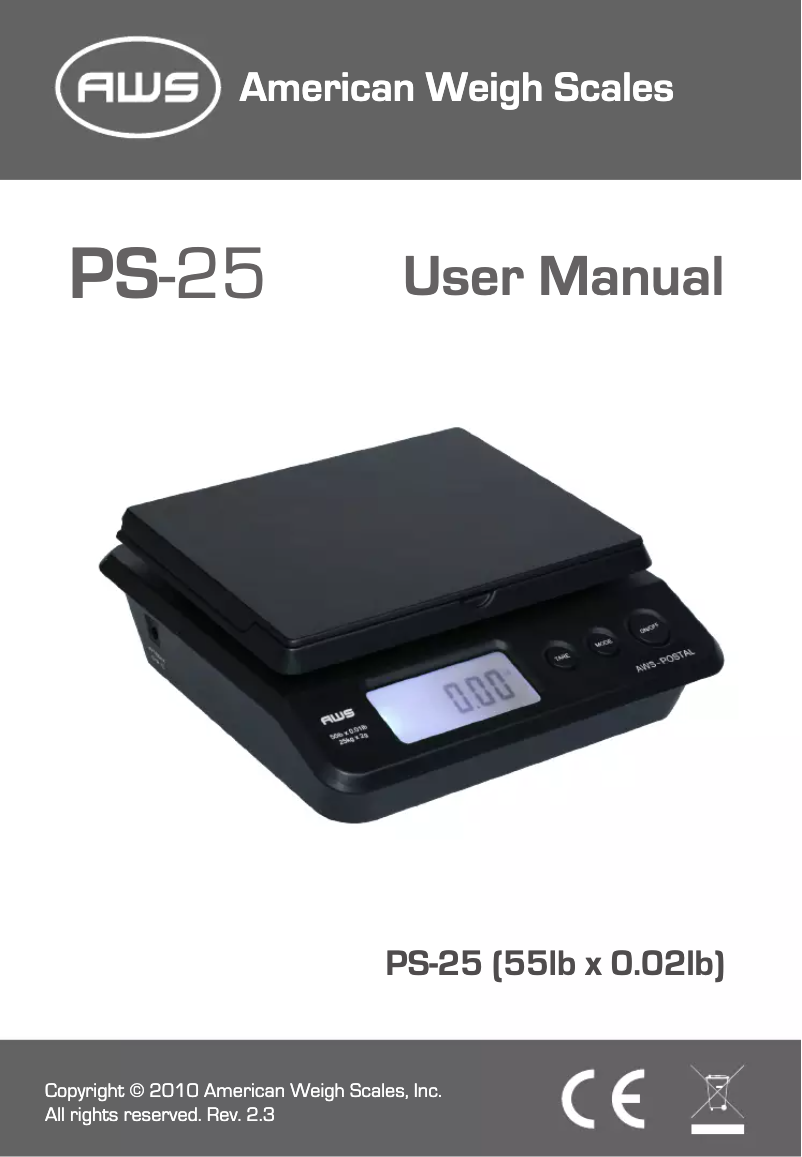 Image de la première page du manuel de l'appareil PS 25