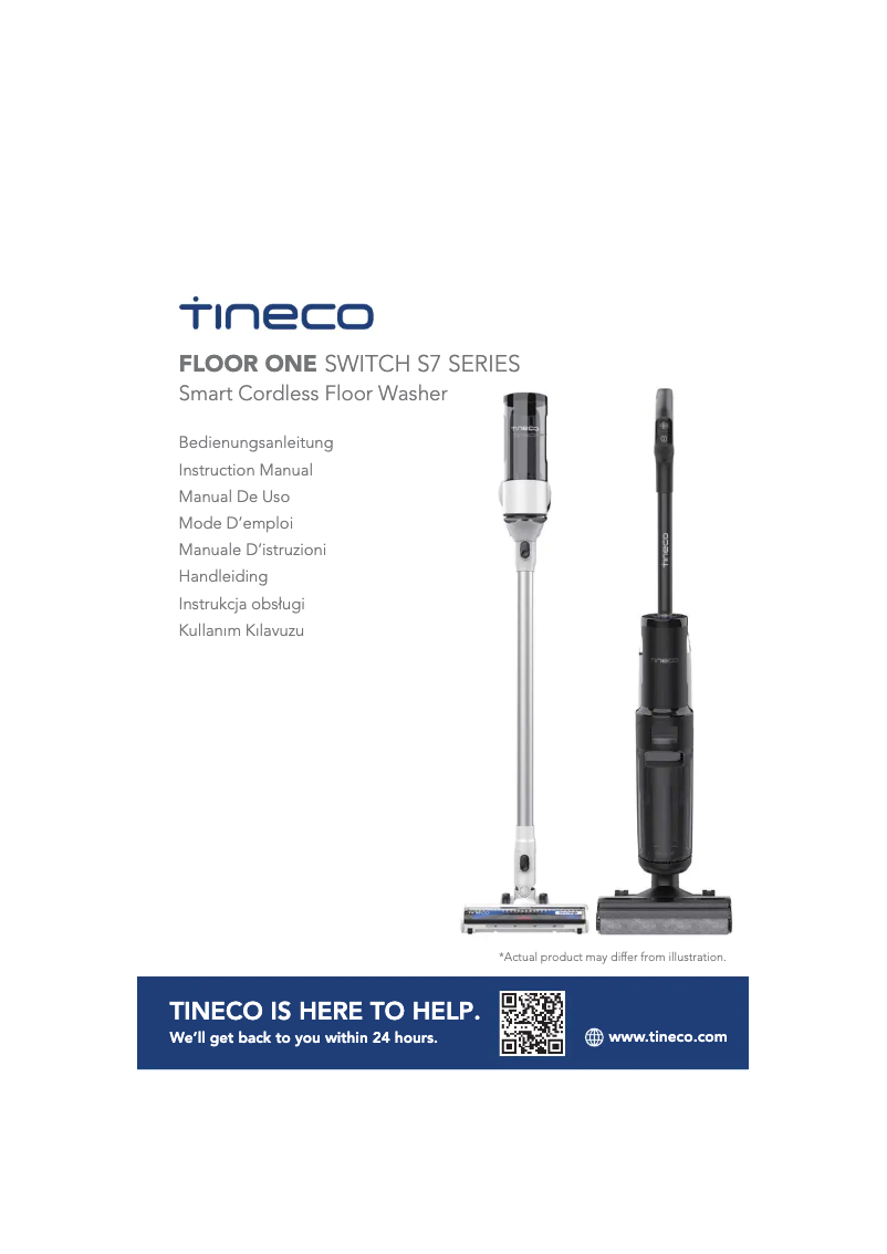 Page 1 de la notice Manuel utilisateur Tineco Floor One S7 Pro
