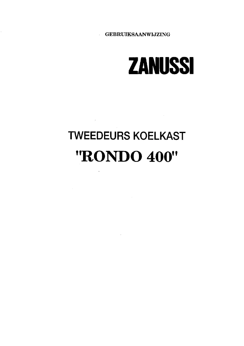 Image de la première page du manuel de l'appareil ZF 4 ax rondo