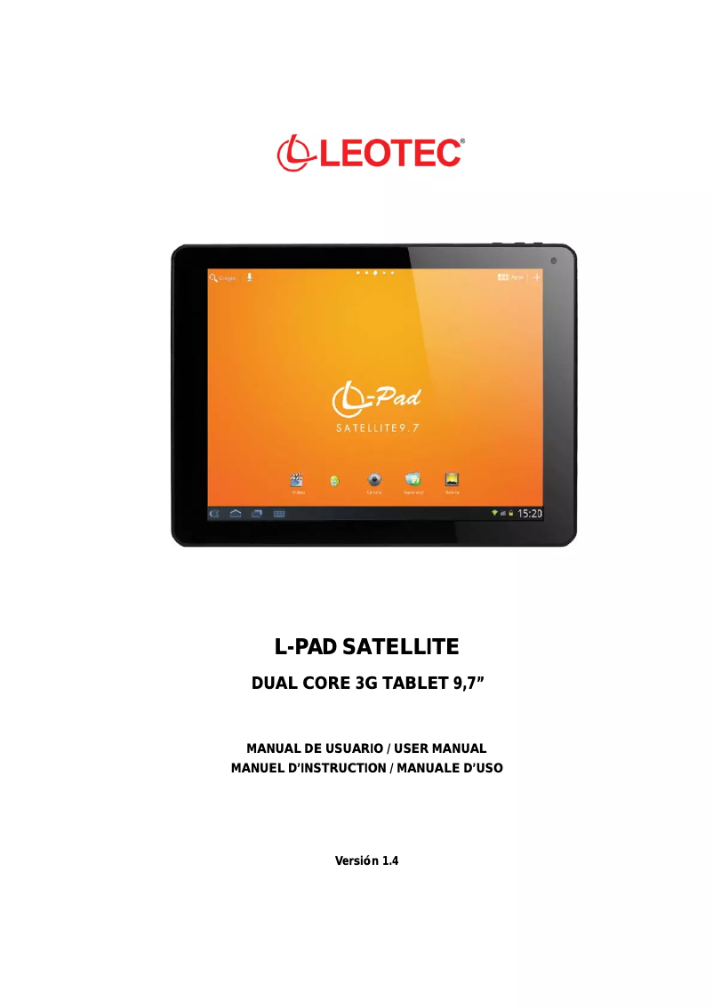 Page 1 de la notice Manuel utilisateur Leotec L-Pad Satellite LETAB909