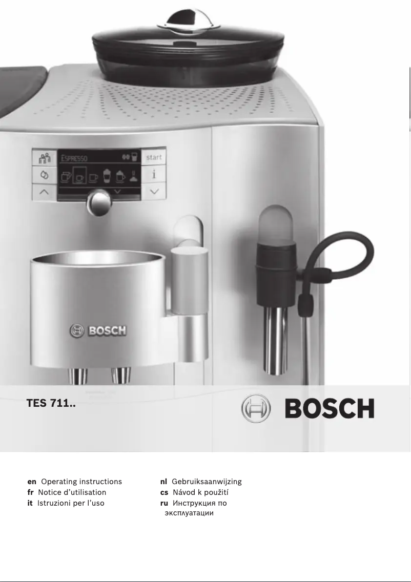 Page n°1 - Manuel utilisateur Bosch VeroBar AromaPro 100 TES71129RW
