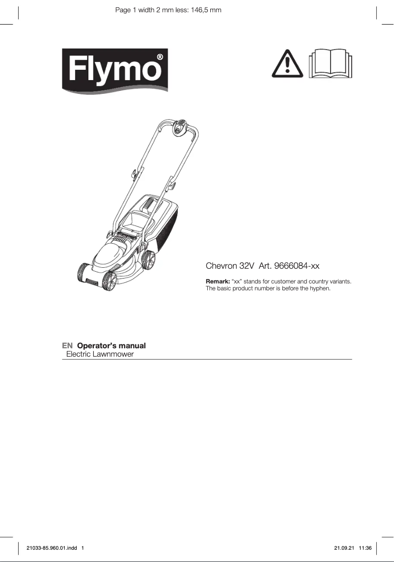 Page n°1 - Manuel utilisateur Flymo Chevron 32V