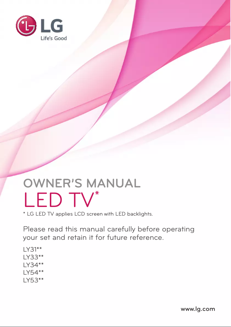 Image de la première page du manuel de l'appareil 55LY345C