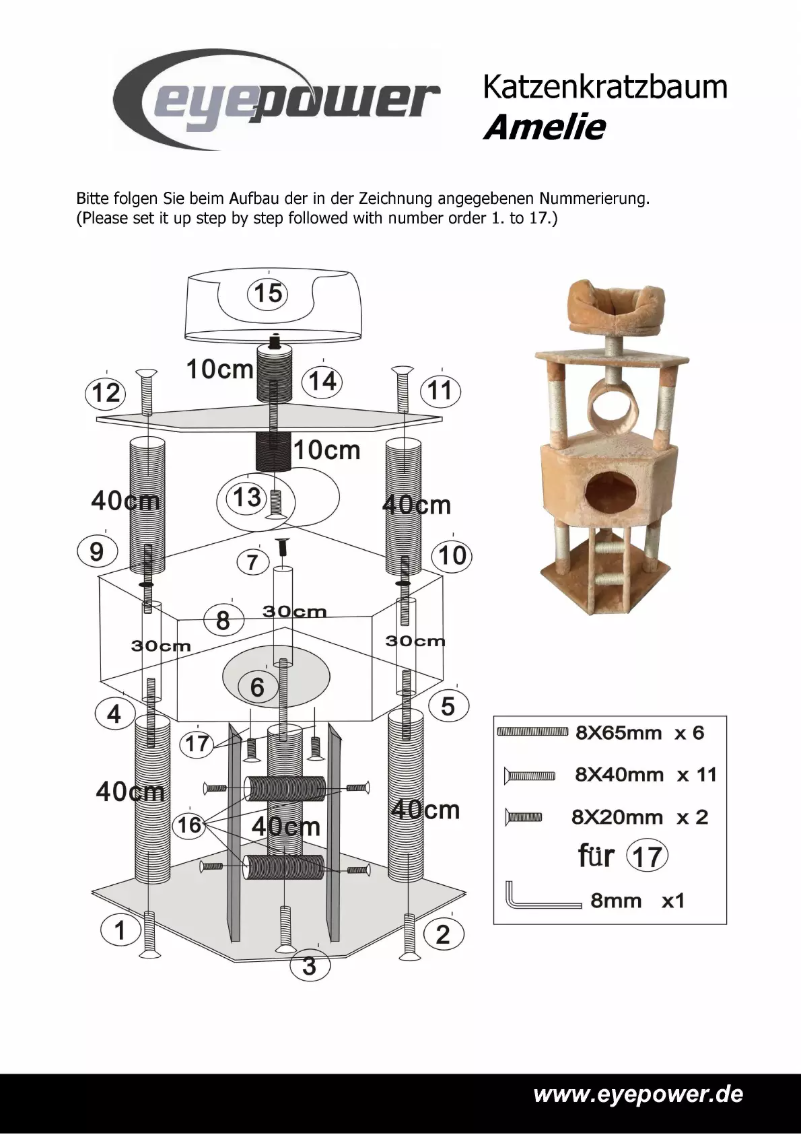 Image de la première page du manuel de l'appareil Amelie