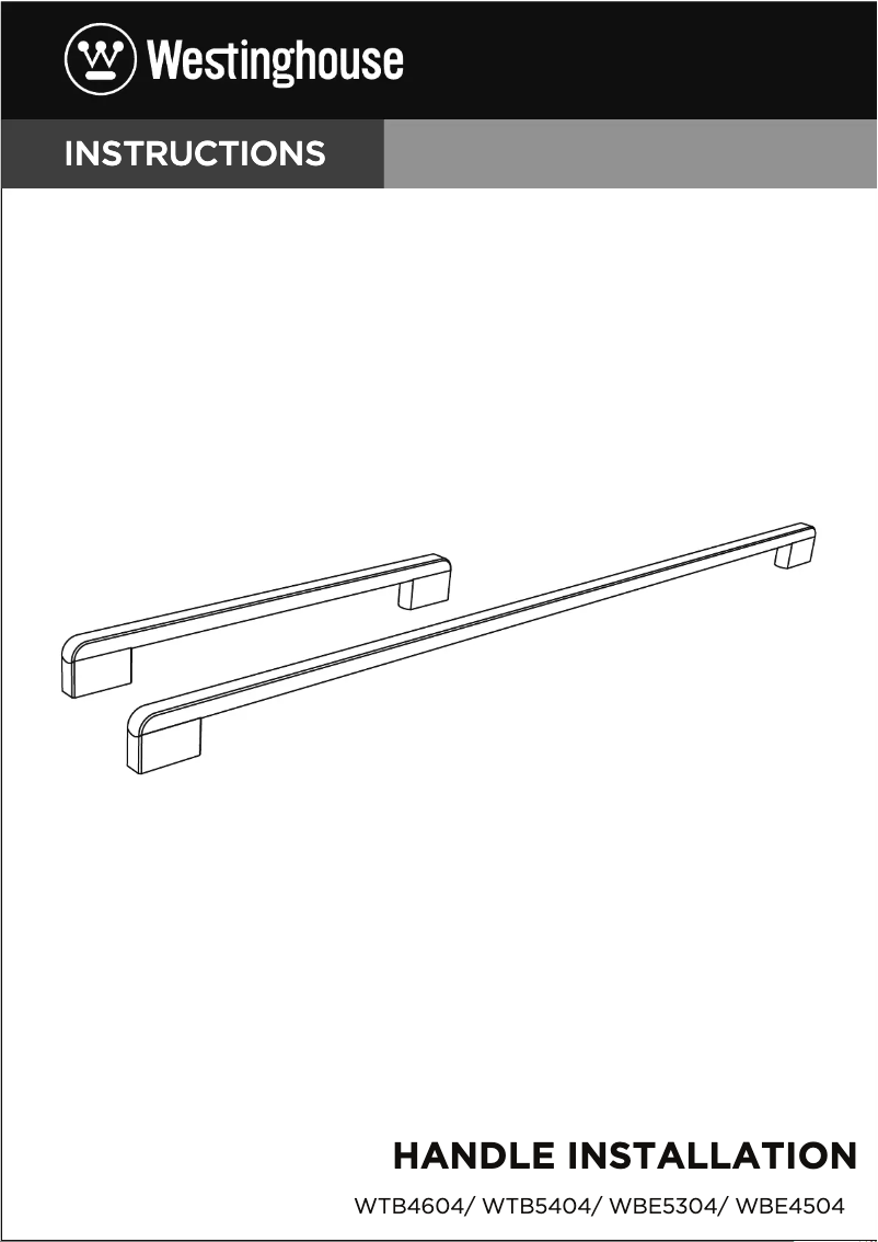 Page n°1 - Guide d'installation Westinghouse WBE5304SC