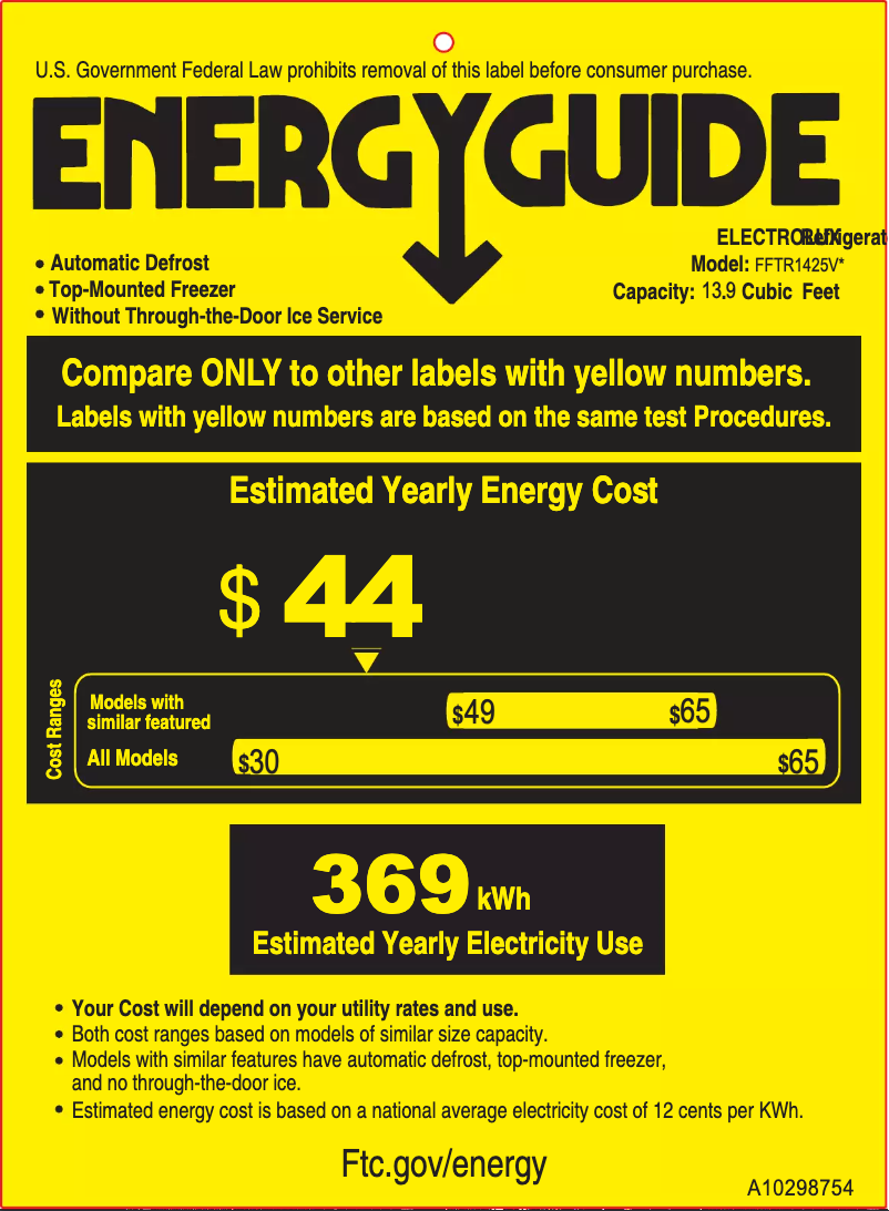 Image de la première page du manuel de l'appareil FFTR1425VW