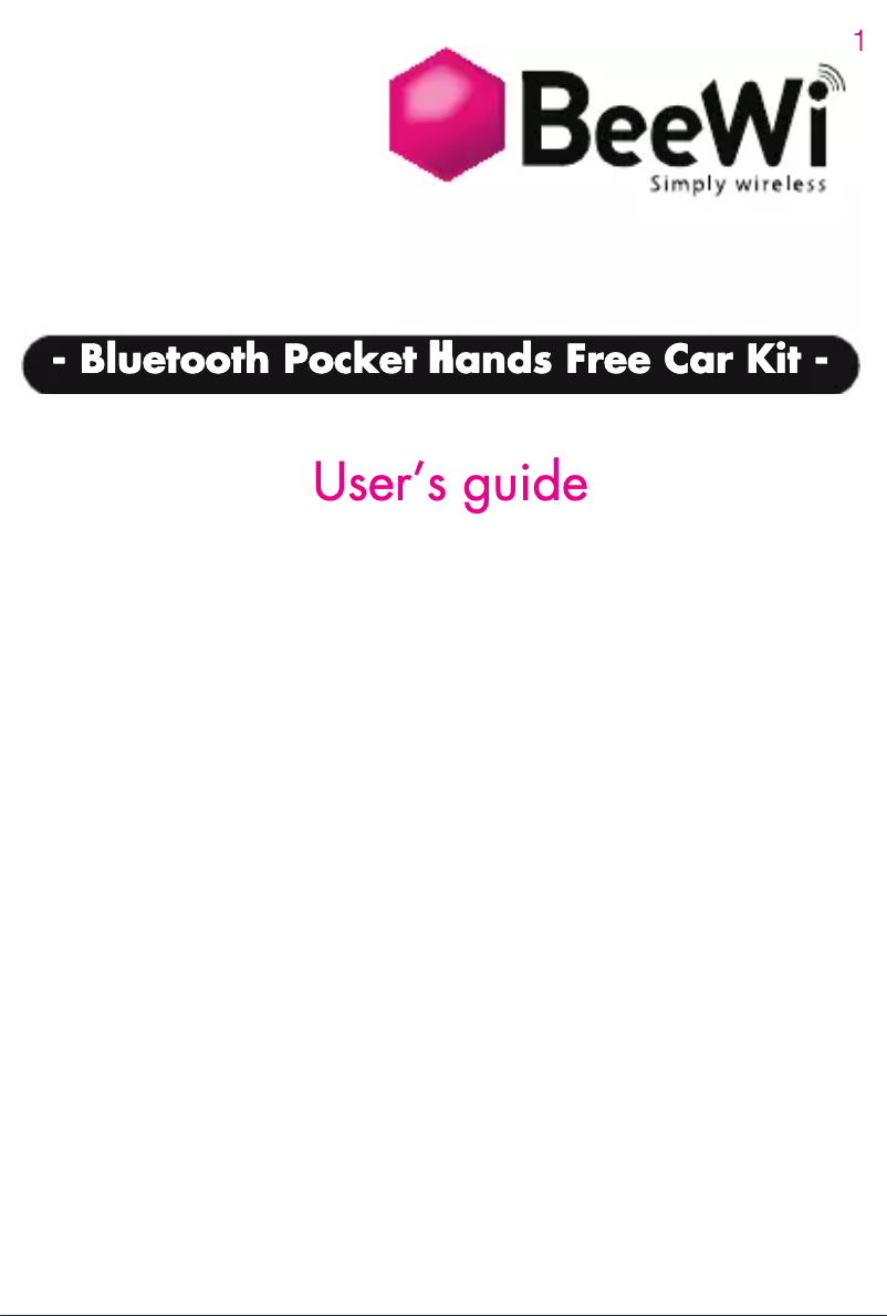 Page 1 de la notice Manuel utilisateur BeeWi BBS200