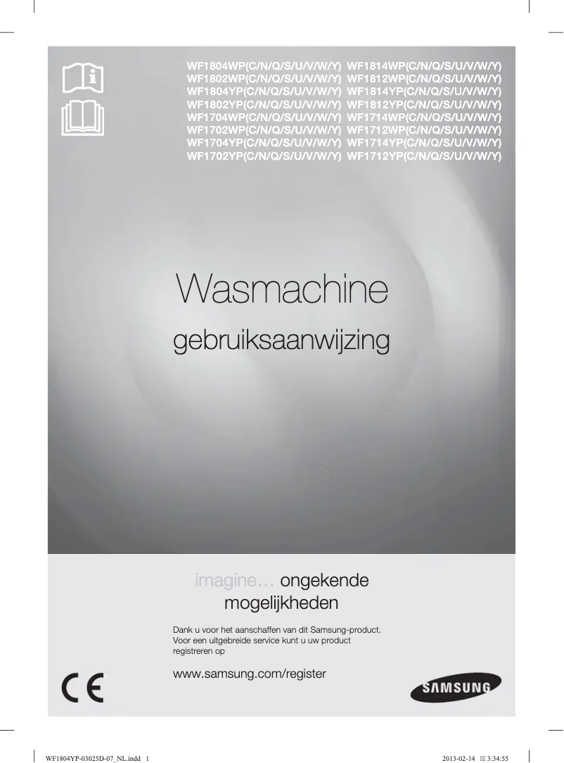 Page 1 de la notice Manuel utilisateur Samsung WF1704YPV2