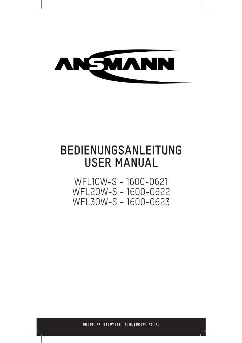 Page 1 de la notice Manuel utilisateur Ansmann WFL30W-S