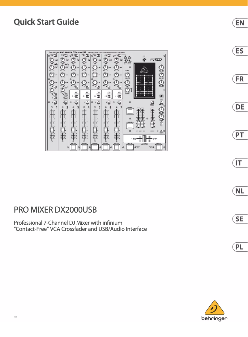 Page n°1 - Manuel utilisateur Behringer DX2000USB