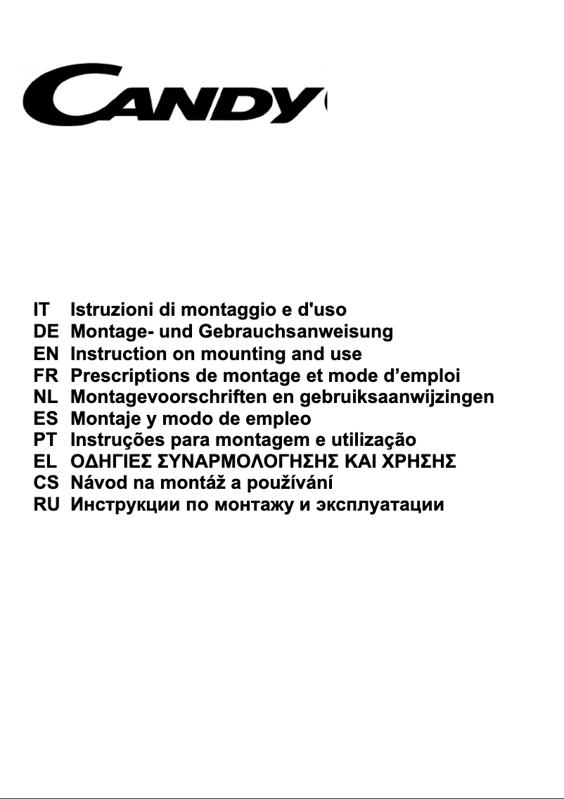Page n°1 - Manuel utilisateur Candy CFT636W