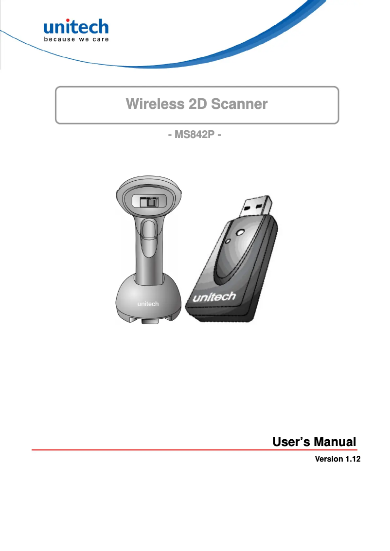 Page n°1 - Manuel utilisateur Unitech MS842P