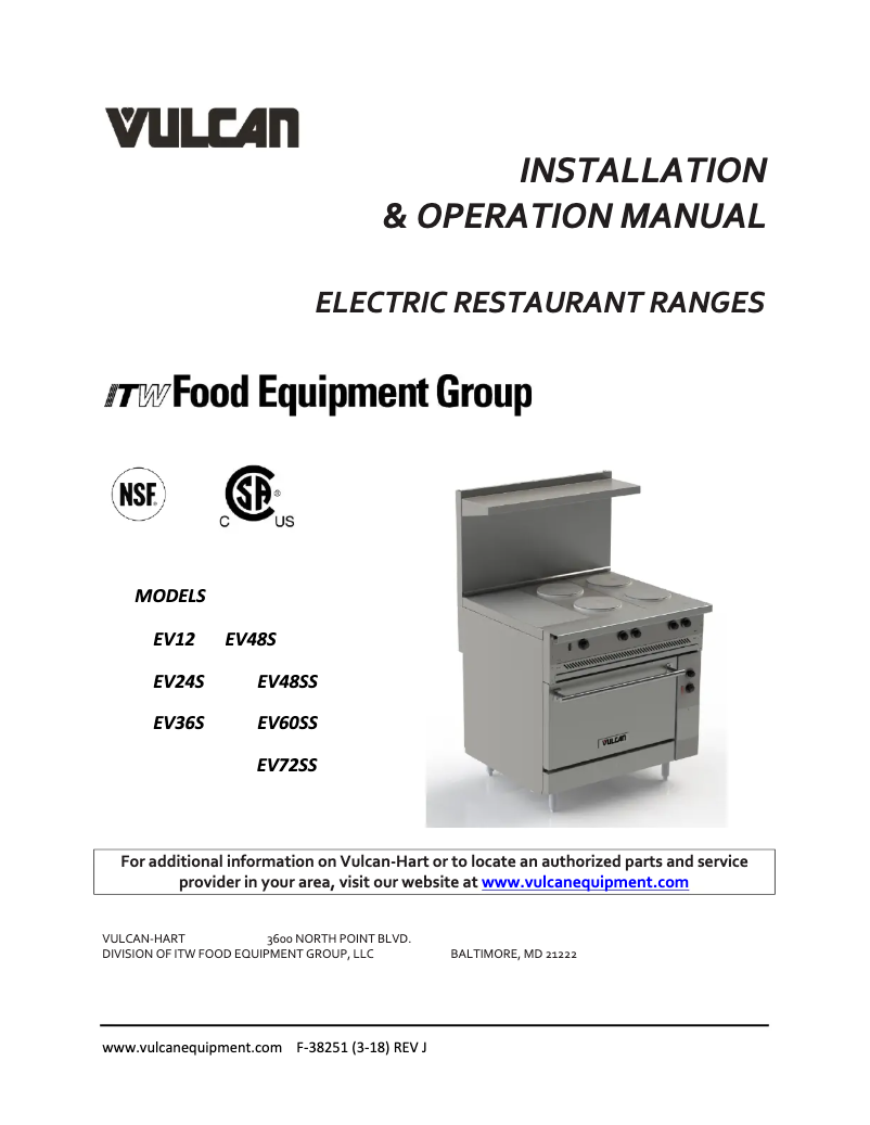 Page n°1 - Manuel utilisateur Vulcan EV12