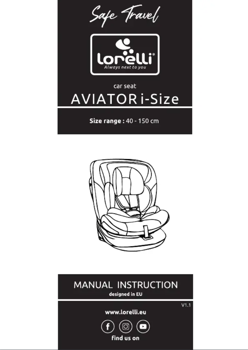 Page 1 de la notice Manuel utilisateur Lorelli Aviator i-Size
