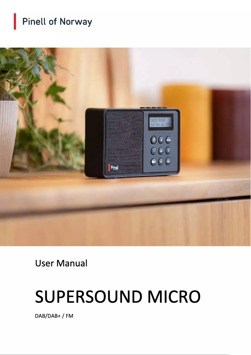 Page n°1 - Manuel utilisateur Pinell Supersound Micro