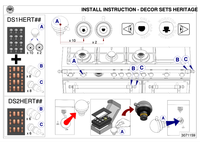 Page 1 de la notice Guide d'installation Bertazzoni DS2HERTGO