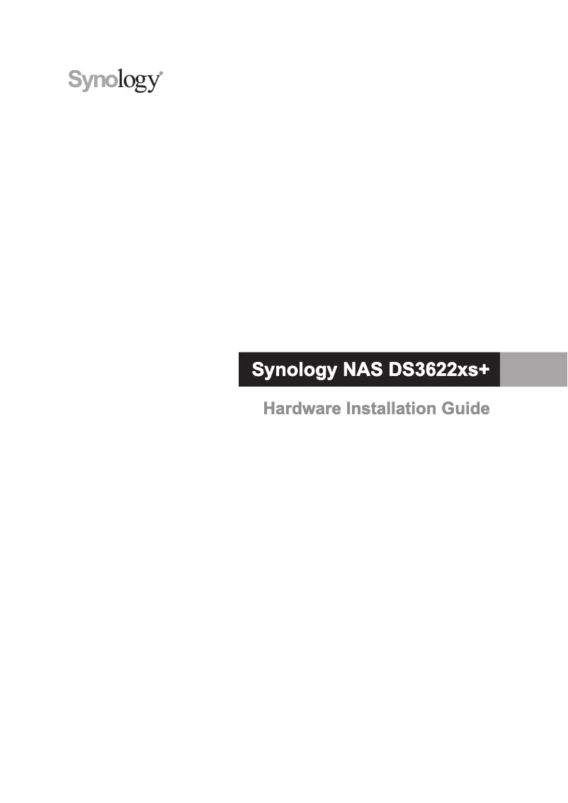 Image de la première page du manuel de l'appareil DiskStation DS3622xs+