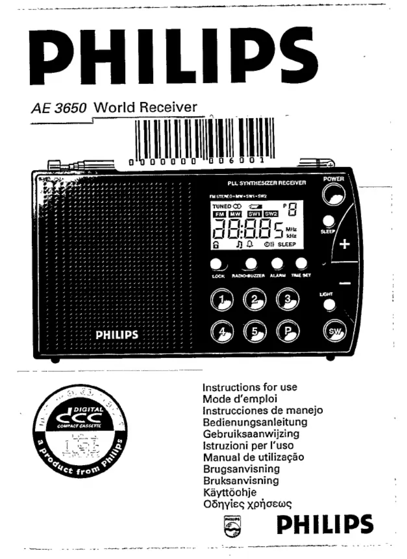 Página 1 del manual Manual de usuario Philips AE3650