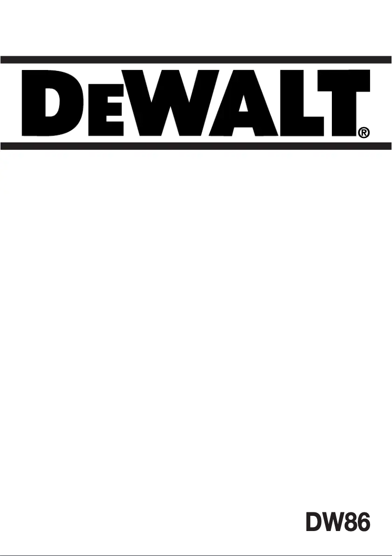 Page 1 of the manual User Manual DeWalt DW86
