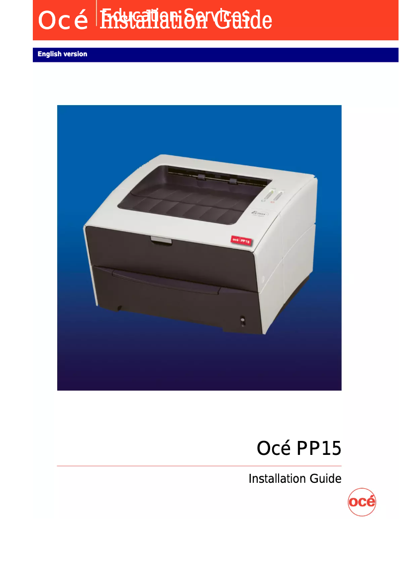 Image de la première page du manuel de l'appareil PP15