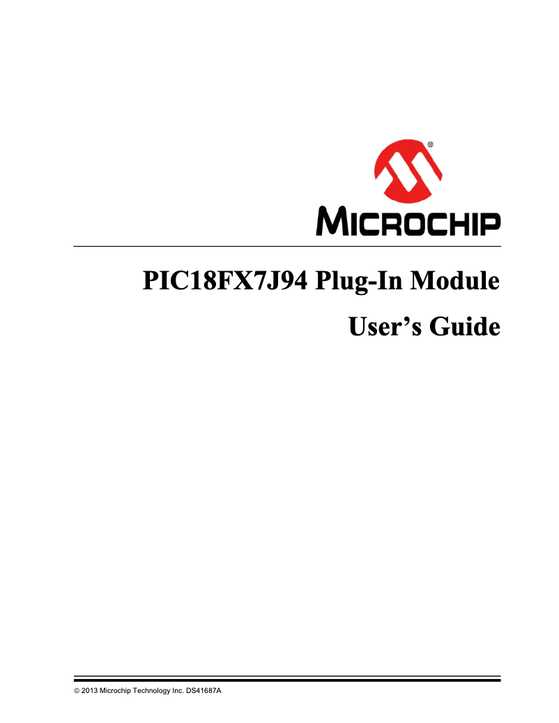 Página 1 del manual Manual de usuario Microchip PIC18F97J94
