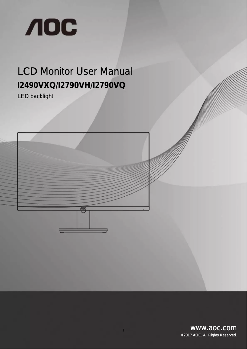 Image de la première page du manuel de l'appareil I2790VQ