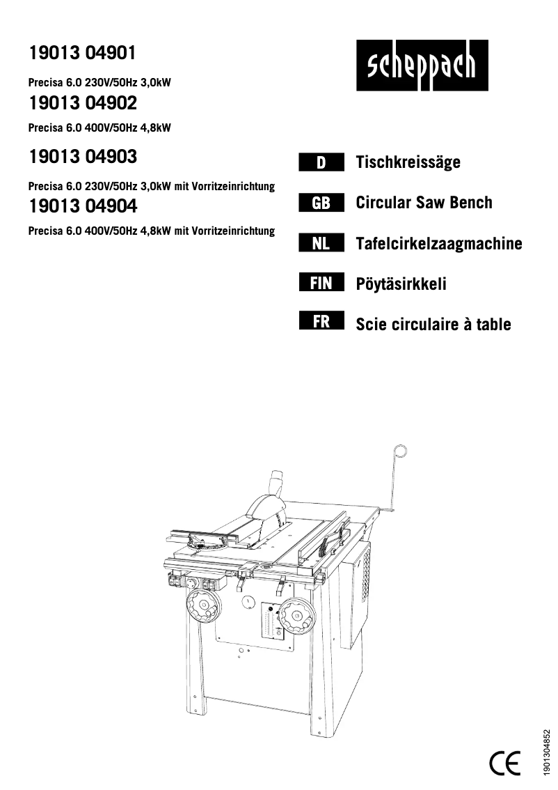 Page n°1 - Manuel utilisateur Scheppach WOX700DUO