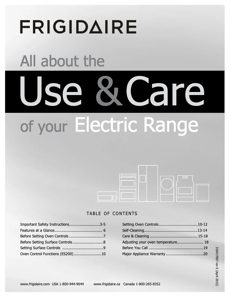 Image de la première page du manuel de l'appareil FEF354GB