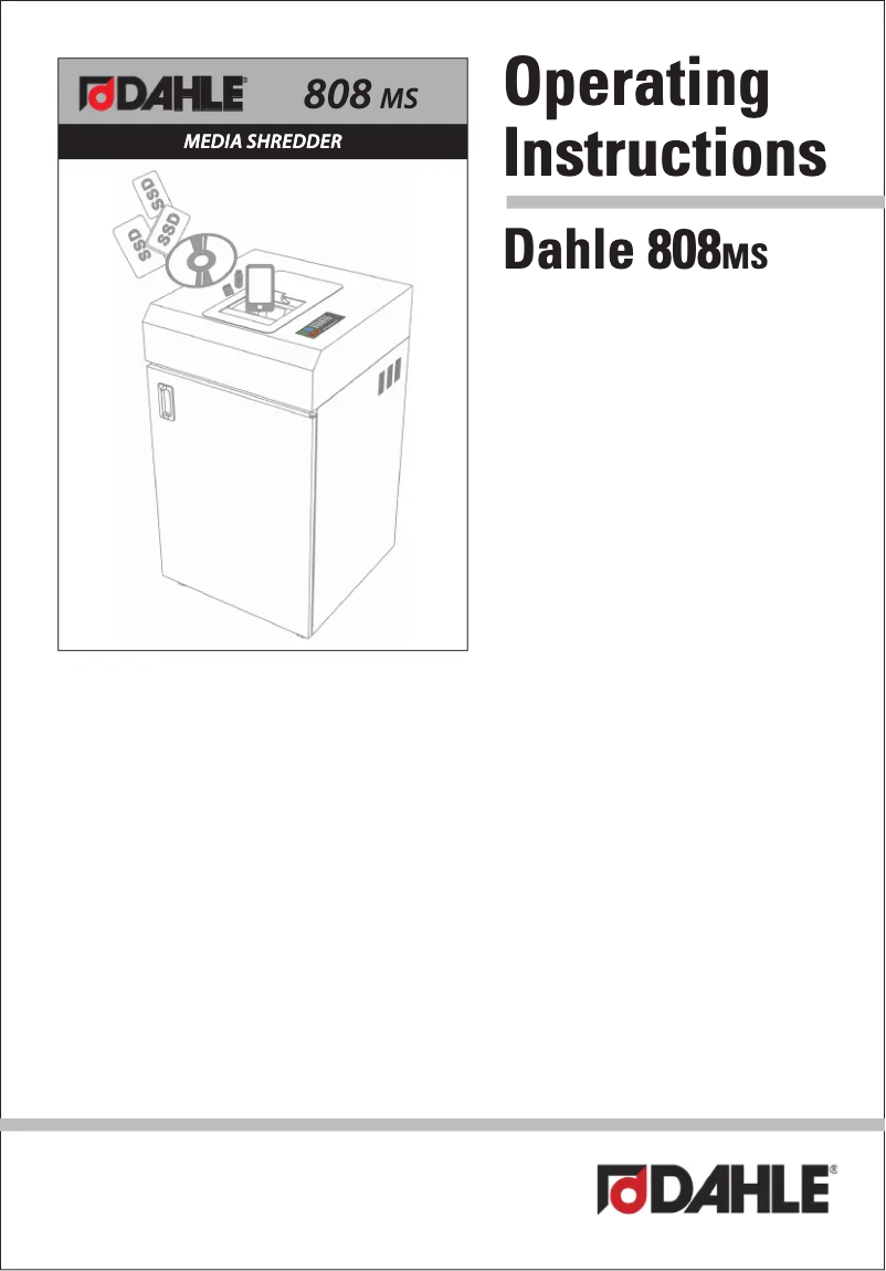 Page 1 de la notice Manuel utilisateur Dahle 808 MS