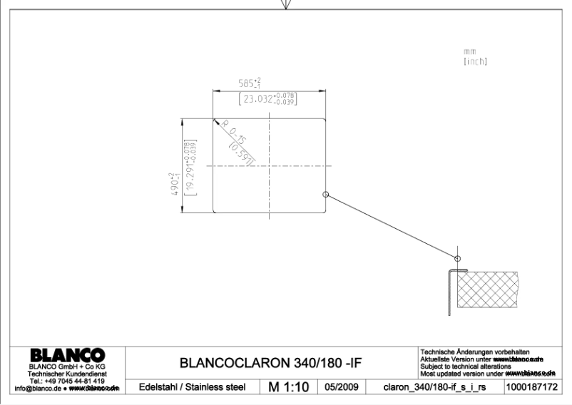 Page 1 de la notice Manuel utilisateur BLANCO CLARON 340/180-IF/A