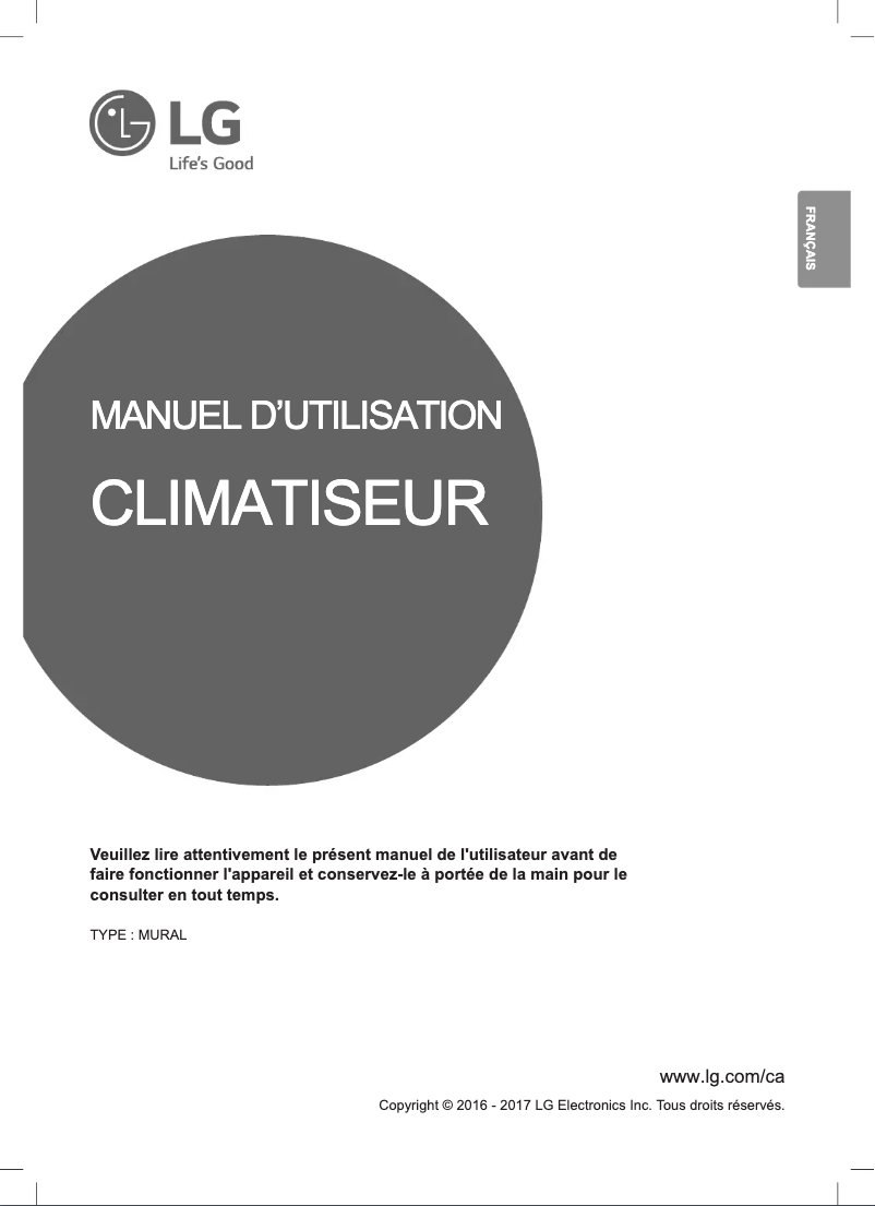 Page 1 de la notice Manuel utilisateur LG LSN240HEZ1